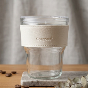 leather sleeve coffee tumbler