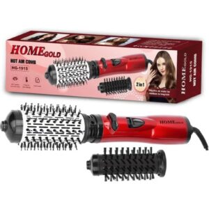 2 in 1 rotating hair dryer brush 1200w hot air brush styler – professional hair straightener brush & volumizer with multiple heat settings, cool air function, anti frizz ionic blow dryer for all hair types hg 1915