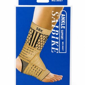 sbk adjustable ankle support brace compression sleeve with elastic straps breathable anti slip foot stabilizer for sprain pain relief sports running gym men women