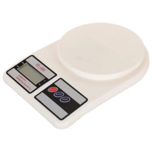 digital kitchen scale high precision food weighing scale with lcd display, multi unit conversion, auto zero function, 1g accuracy, battery powered, compact cooking baking weight scale